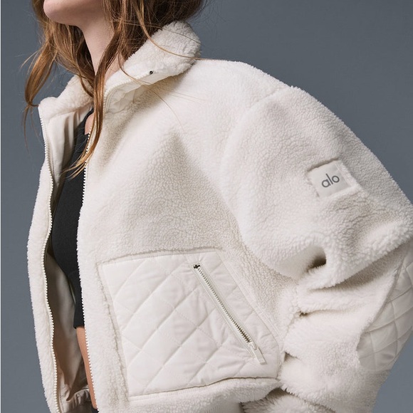 ALO Yoga Cream Teddy Jacket - Picture 5 of 10